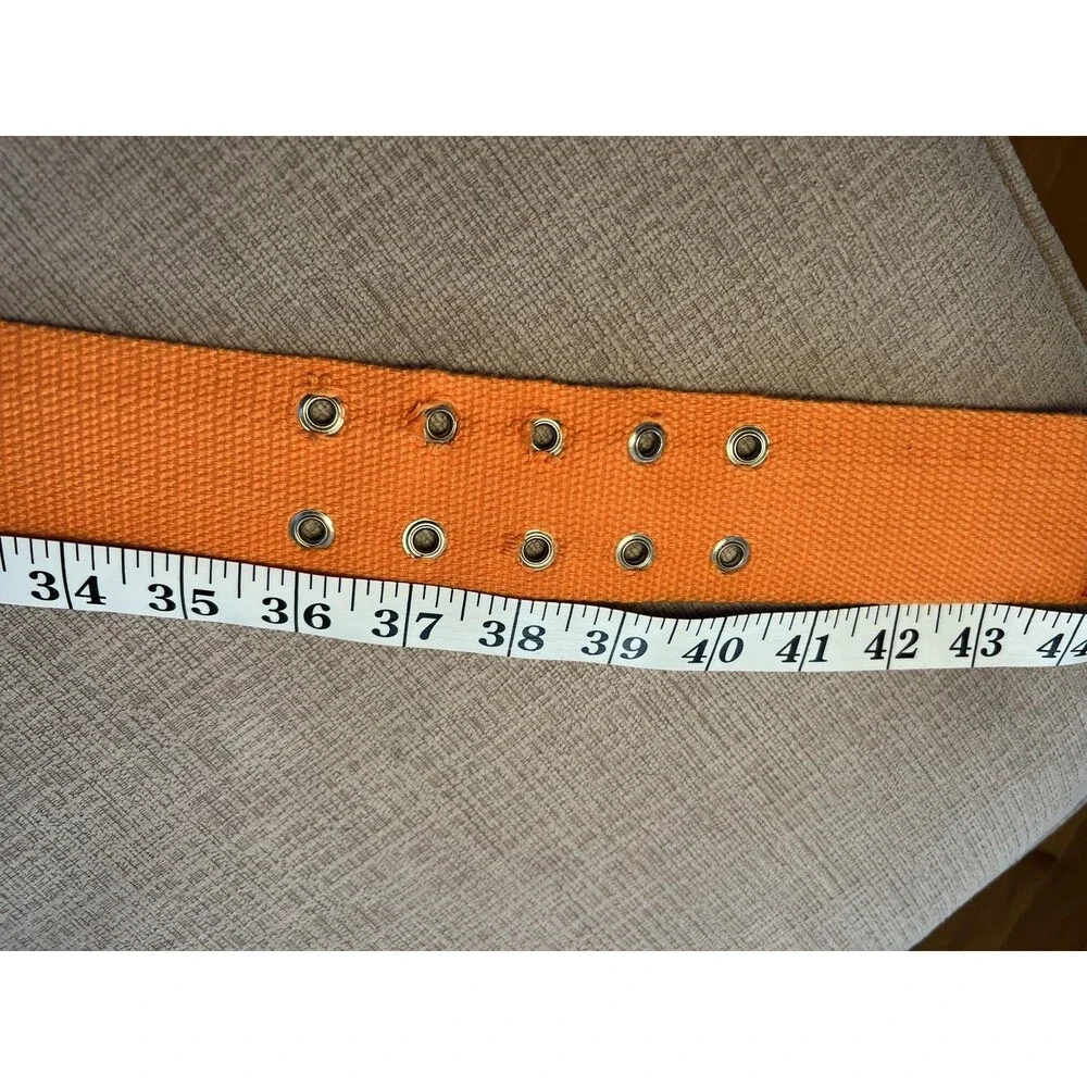 Handmade Bohemian Canvas Belt Womens One Size Double Prong Grommet